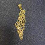 palestine map gold chain